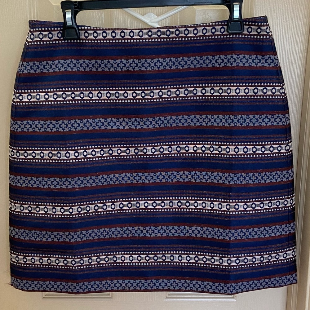 Loft Red & Blue Skirt